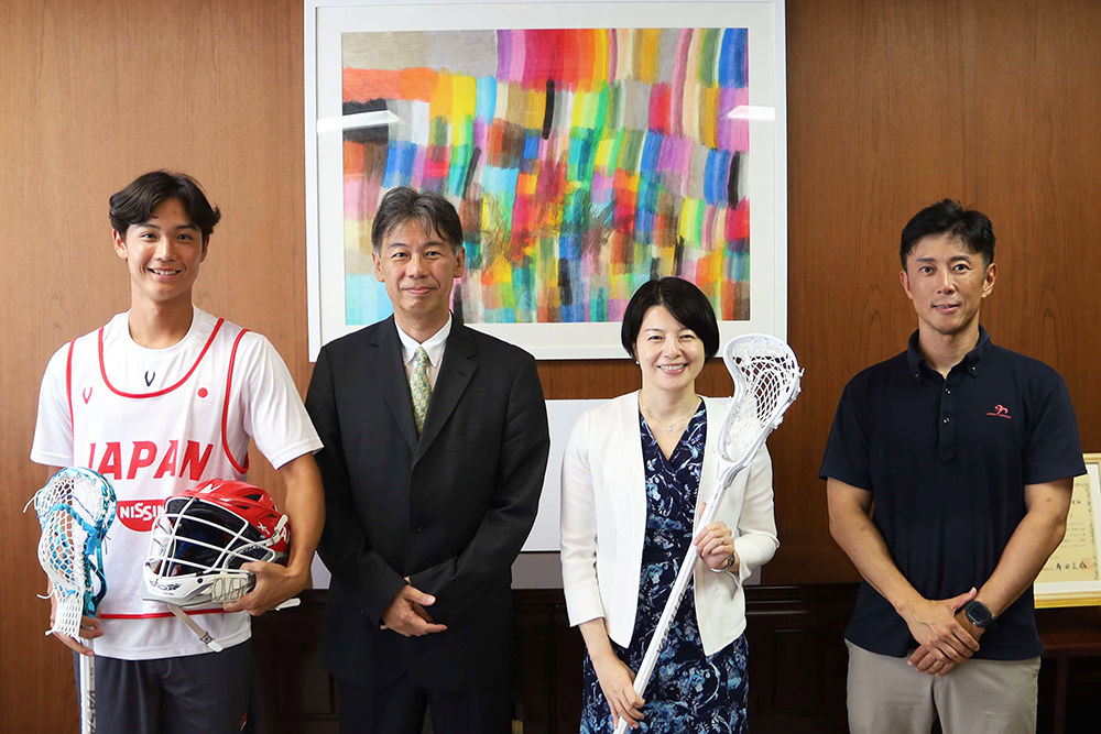 日本ラクロス協会理事長らが区長を訪問