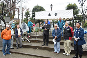 荏原南公園さくらまつり区長あいさつ