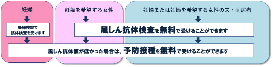 風しん抗体検査対象者図解