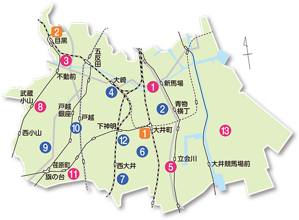 地域センター・行政サービスコーナーマップ