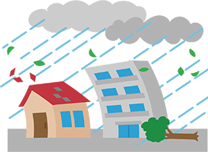 台風イメージイラスト