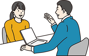 職業相談・職業紹介イメージイラスト