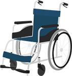 手動の車いすイラスト