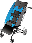 子ども用車いすイラスト