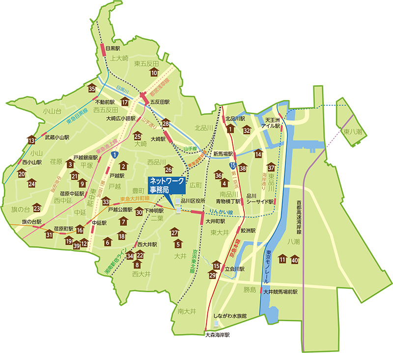しながわ子ども食堂地図