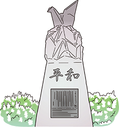 平和のモニュメントイメージイラスト