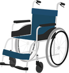 手動の車いすイラスト