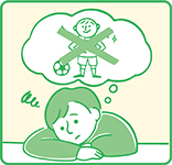 未来に夢や希望を抱くこと描くことをあきらめるイラスト