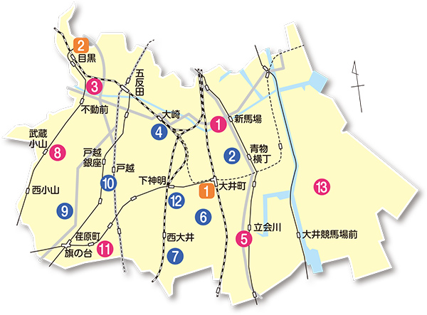 地域センター行政サービスコーナー地図
