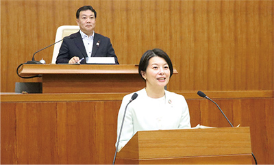 区議会定例会所信表明写真