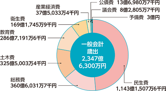 一般会計歳出円グラフ