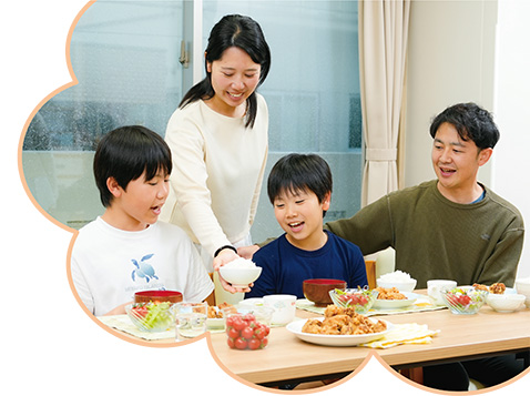 子育て世帯食卓イメージ写真