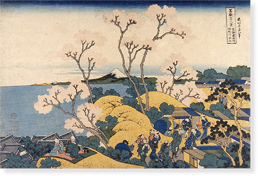 冨嶽三十六景 東海道品川御殿山ノ不二 画