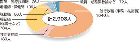 職員の構成円グラフ