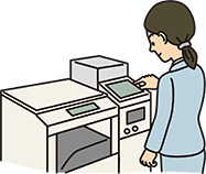 近くのコンビニで手軽に取得するイラスト