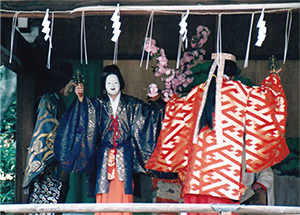 江戸里神楽上演中の写真