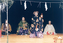 江戸里神楽上演中の写真