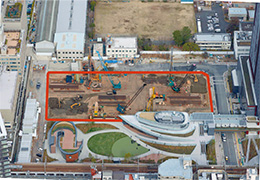 品川区新総合庁舎 整備工事中の写真