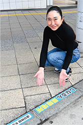 乗降場所目印 路面シートタイプ写真