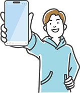 デジタル商品券受け取りイメージイラスト