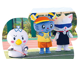 品川区インクルーシブスポーツ3競技応援キャラクター写真