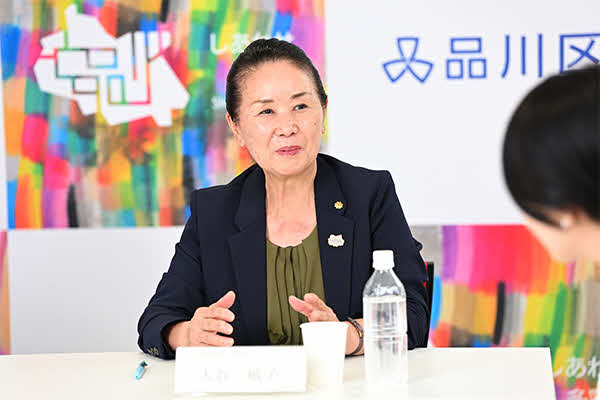 品川消防団団長 大谷氏が話している様子