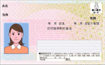 写真:マイナンバーカード表面