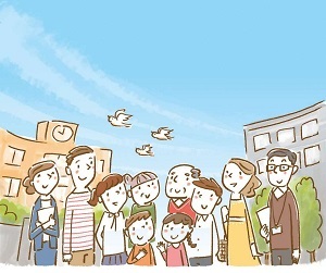 品川区いじめ対策ポータルサイトのトップ画面のイラスト2