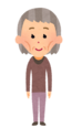 イラスト:やせすぎの高齢の女性