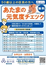 チラシの写真:あたまの元気度チェック