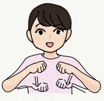 イラスト：手話 元気