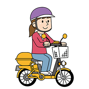 イラスト:ペダル付原動機付自転車