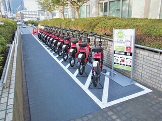 写真:シェアサイクルポート