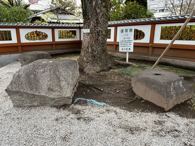 写真:天妙国寺五重塔礎石