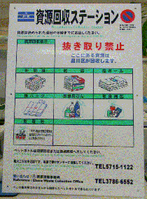 写真：ステーション用抜き取り禁止表示入り看板