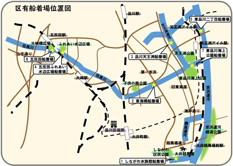 地図：船着場位置図