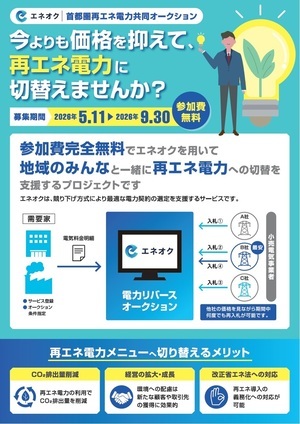写真：再エネ電力共同購入　リーフレット