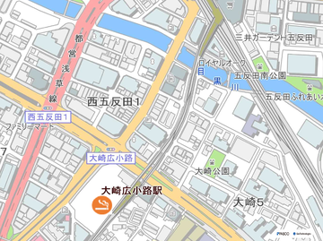 地図：五反田JPビルディング喫煙所
