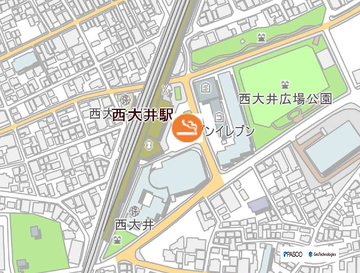 地図：西大井駅前喫煙所
