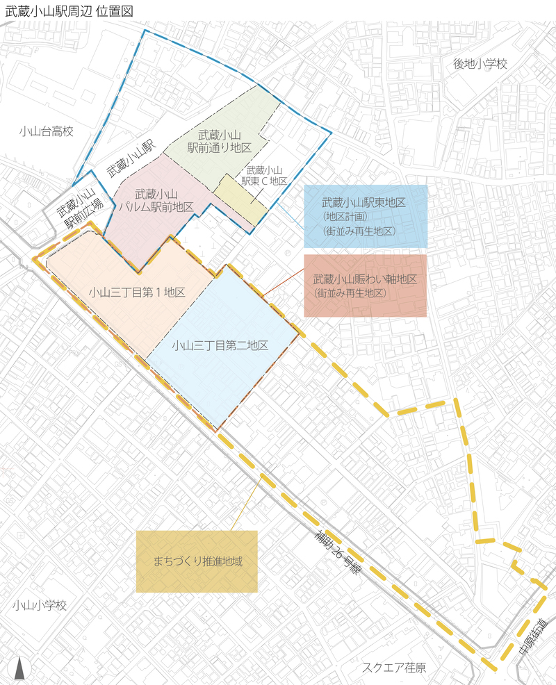 地図:武蔵小山駅周辺 位置図