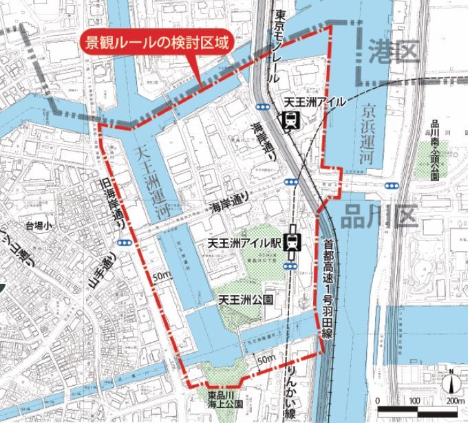 地図:天王洲地区