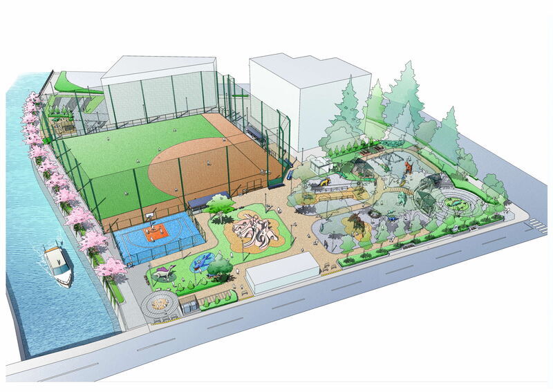 イラスト:子どもの森公園改修工事完成イメージパース