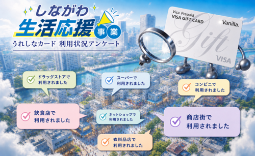 写真:しながわ生活応援事業うれしなカード利用状況アンケート イメージ