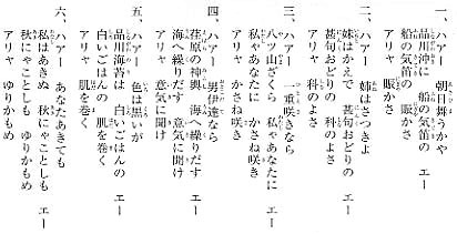 写真：品川甚句歌詞