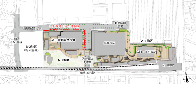 地図:新総合庁舎計画地