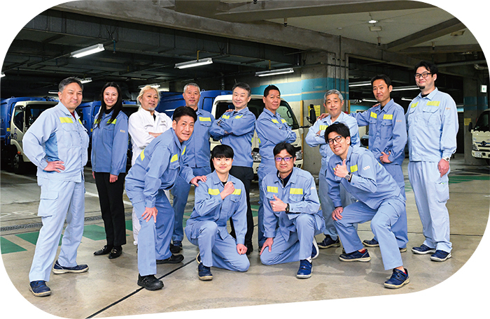 写真:清掃職員ブルーヒーローズ集合