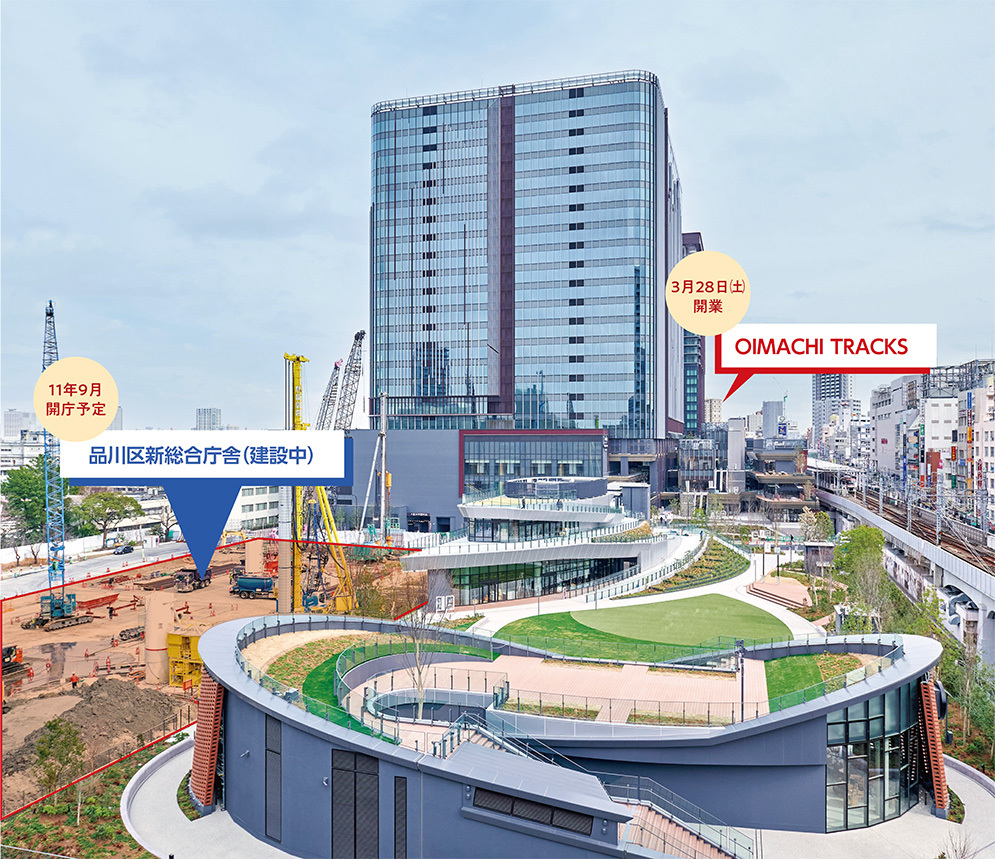 写真:新たな大井町 開業・開庁予定イメージ