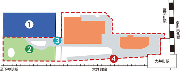 地図:大井町駅周辺 まちづくりマップ