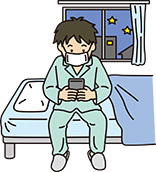 イラスト:体調が優れず外出できないとき
