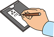 イラスト:投票用紙記名補助具